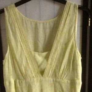NWT Ann Taylor Women's 12 Lemon Lime Silk Dress